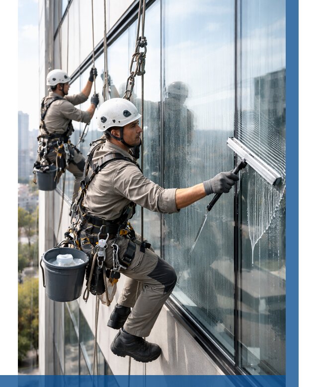 Мойка окон альпинистами в Колпине от 4642 р. | ВЫСОТНИК-Клп