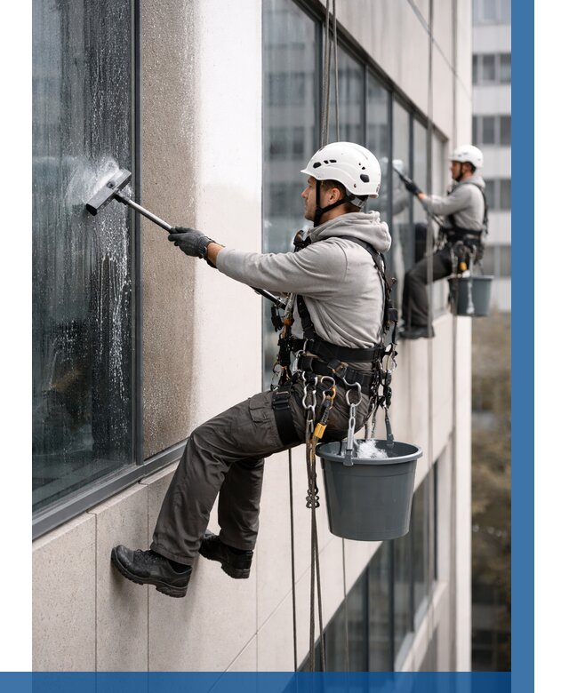 Мойка фасадов зданий в Колпине под ключ от 361 р. | ВЫСОТНИК-Клп