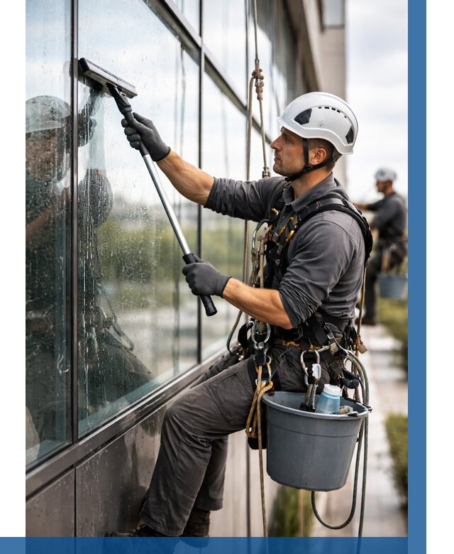 Мойка стеклянных фасадов в Колпине от 206 р. | ВЫСОТНИК-Клп