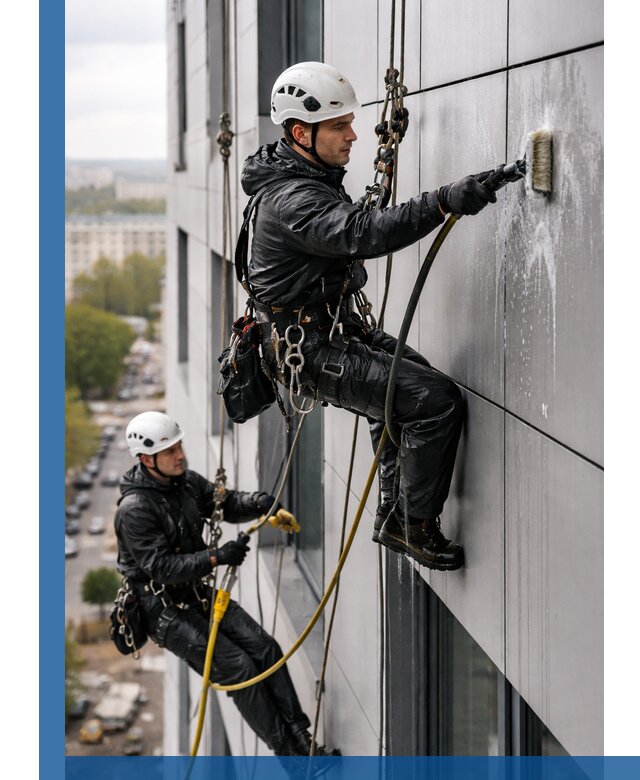 Профессиональная мойка фасада из композита в Колпине
