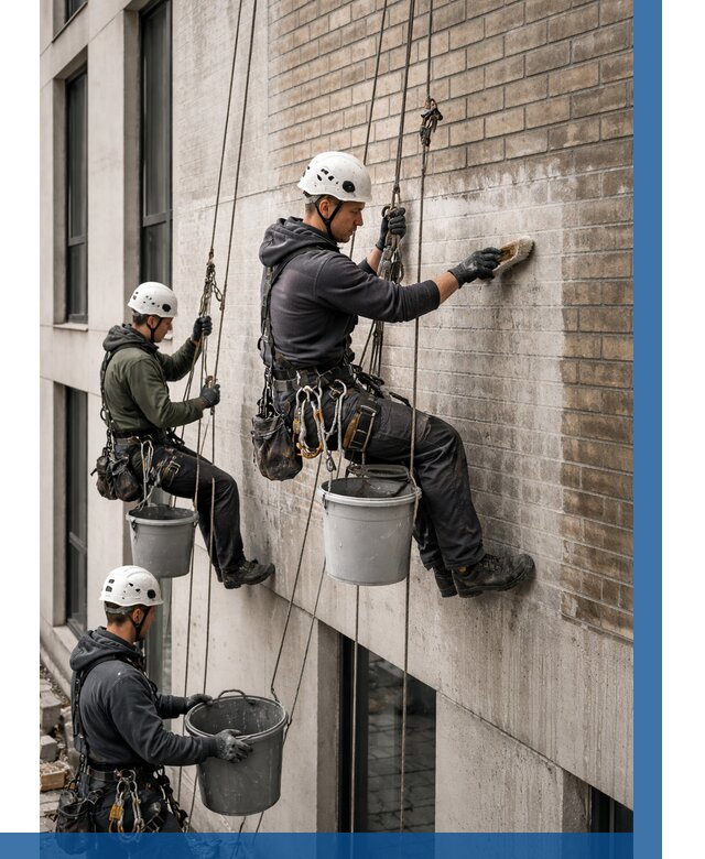 Удаление высолов с фасада в Колпине от 258 р. | ВЫСОТНИК-Клп