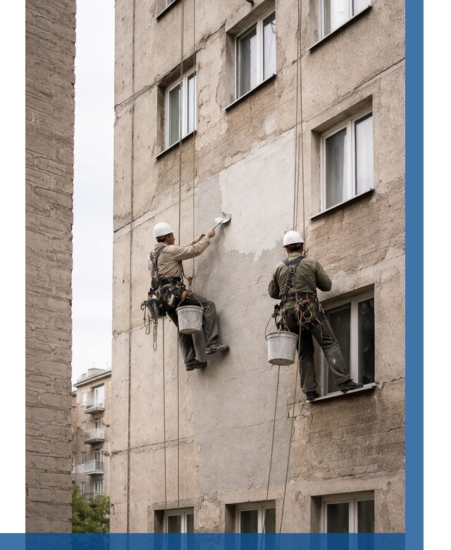 Косметический ремонт фасада в Колпине от 1135 р. | ВЫСОТНИК-Клп