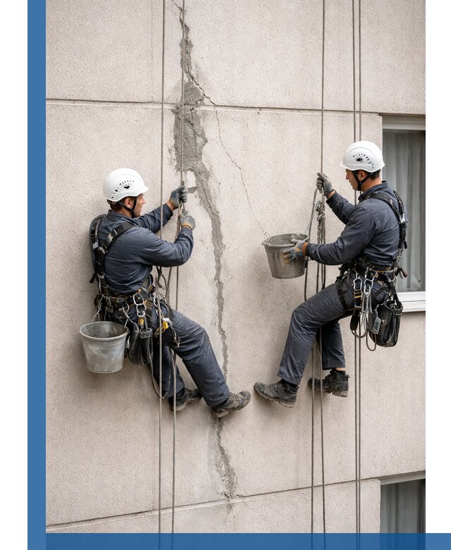 Заделка трещин на фасаде в Колпине с гарантийным ремонтом