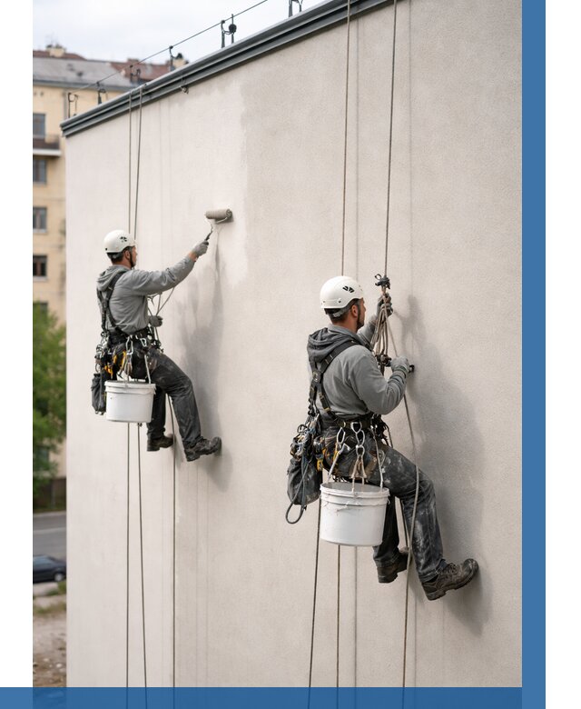 Покраска оштукатуренного фасада в Колпине от 330 р. | ВЫСОТНИК-Клп