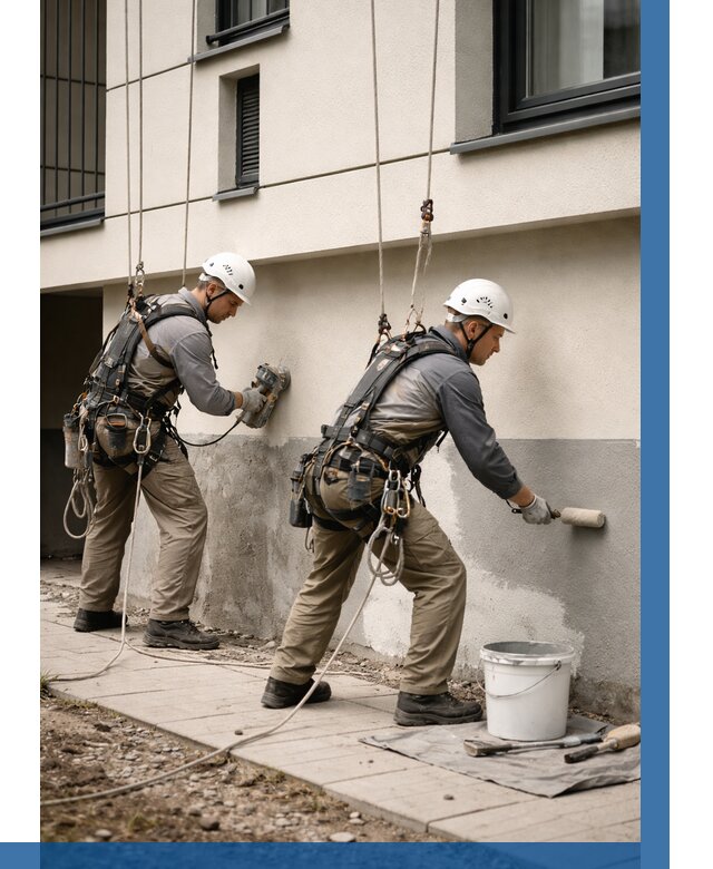 Окраска цоколя здания в Колпине от 464 р. под ключ | ВЫСОТНИК-Клп