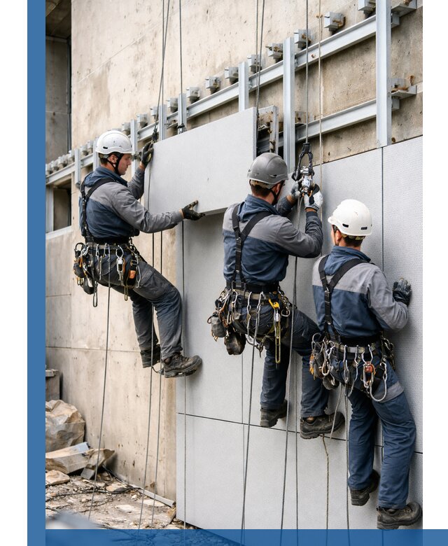 Монтаж вентилируемого фасада в Колпине под ключ с гарантией качества