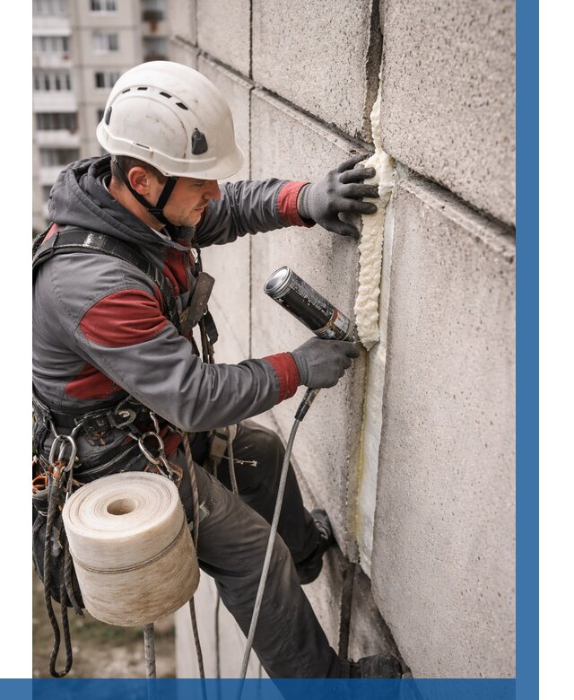 Утепление межпанельных швов в Колпине от 722 р. | ВЫСОТНИК-Клп