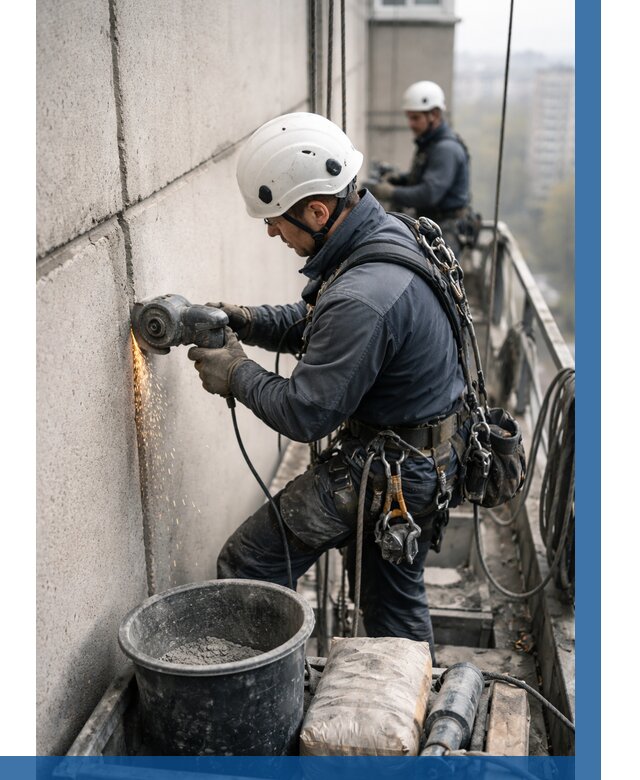 Штробление межпанельных швов в Колпине от 1238 р. | ВЫСОТНИК-Клп