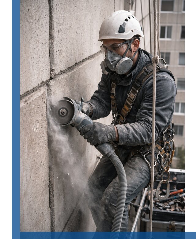 Штробление межпанельных швов в Колпине качественно и быстро