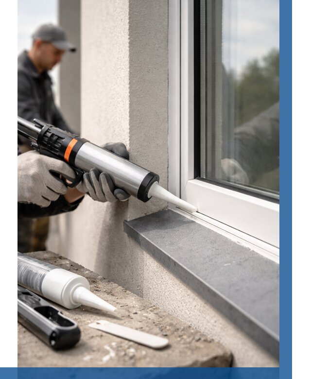 Герметизация монтажных швов окон в Колпине от 670 р. | ВЫСОТНИК-Клп