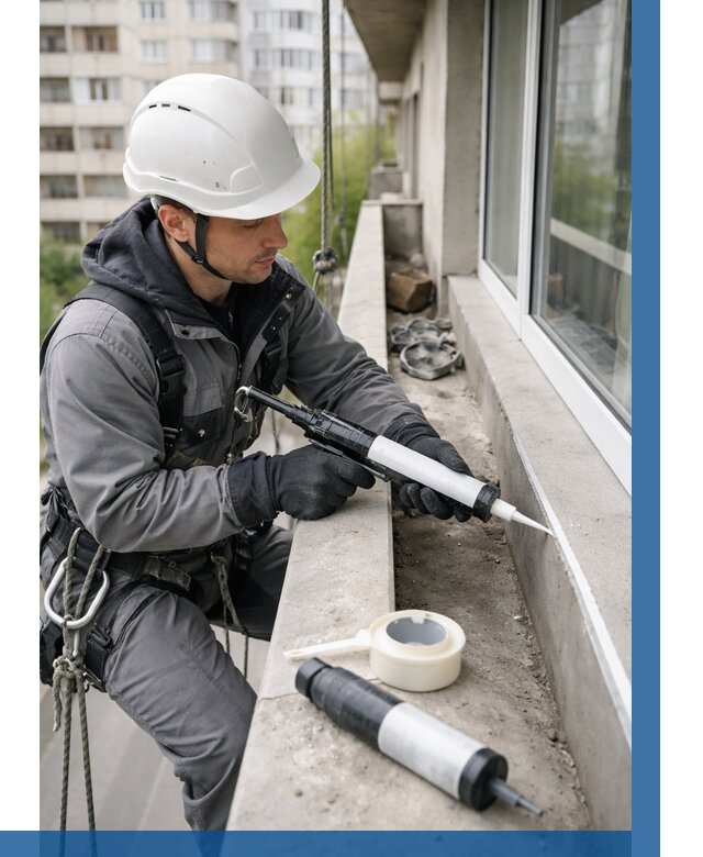 Герметизация швов лоджии в Колпине от 4642 р. | ВЫСОТНИК-Клп