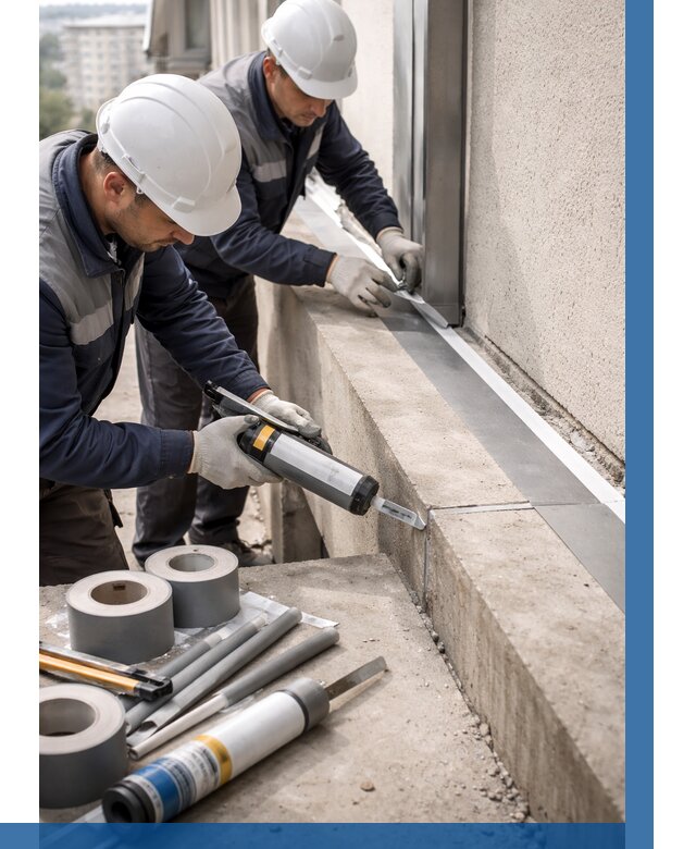 Герметизация примыкания балкона в Колпине от 4642 р. | ВЫСОТНИК-Клп