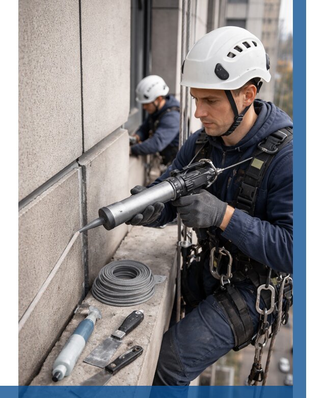 Герметизация деформационных швов фасада в Колпине от 722 | ВЫСОТНИК-Клп