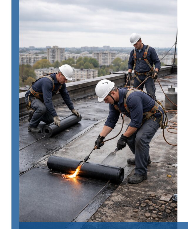 Ремонт наплавляемой кровли в Колпине качественно и надежно