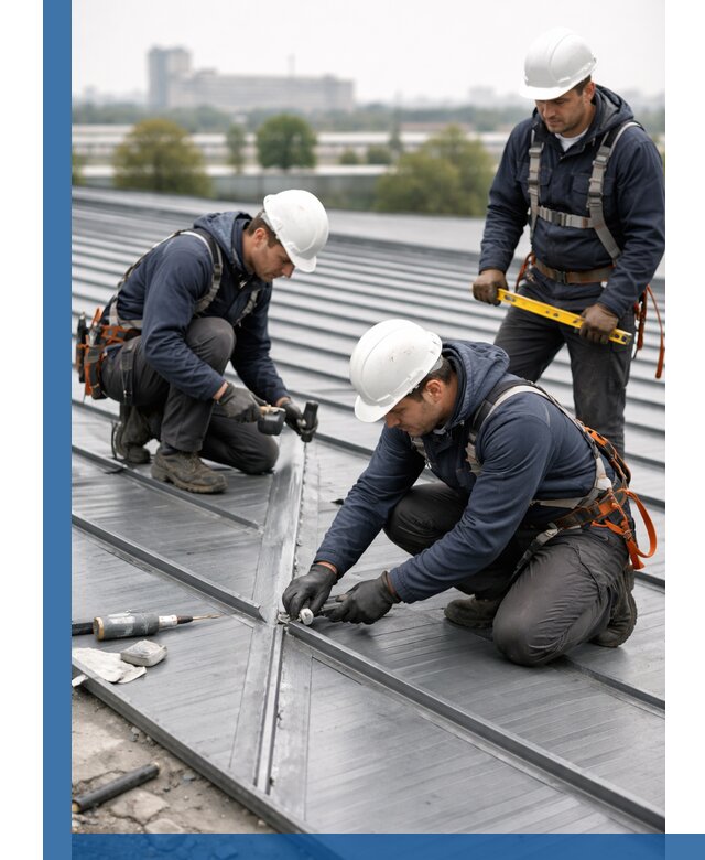 Ремонт фальцевой кровли в Колпине срочно и качественно