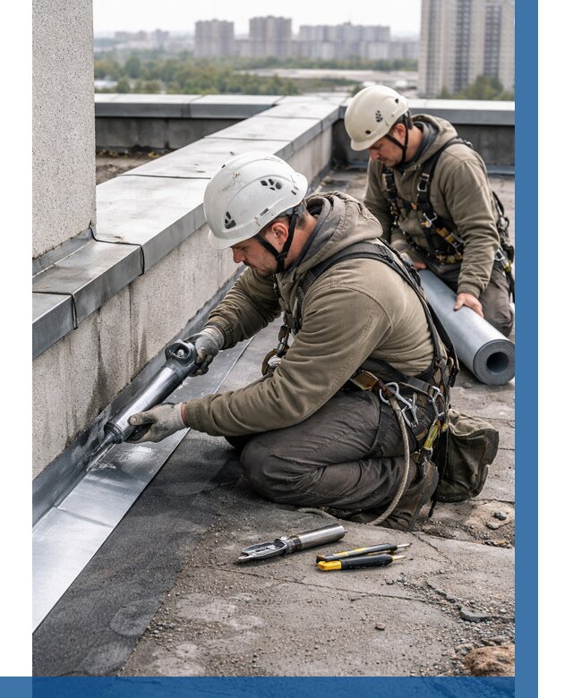 Ремонт кровельных примыканий в Колпине от 1238 р. | ВЫСОТНИК-Клп