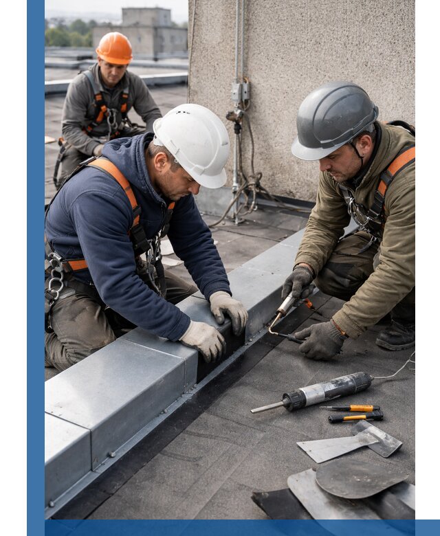 Ремонт кровельных примыканий в Колпине профессионально