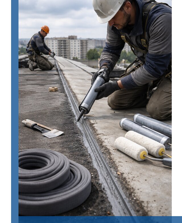 Герметизация швов кровли в Колпине с гарантией герметичности
