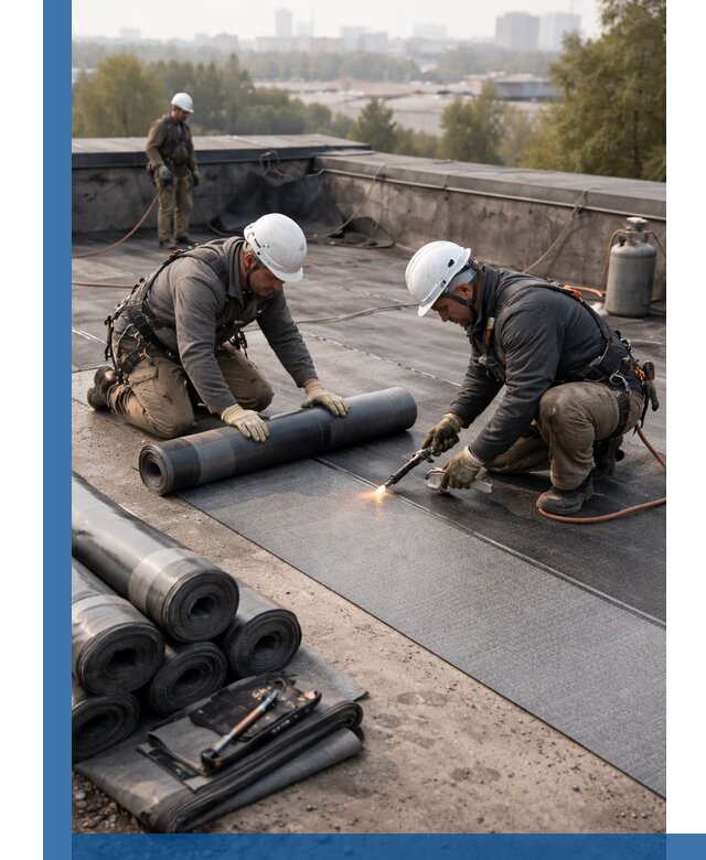 Монтаж мягкой кровли в Колпине профессионально и надежно