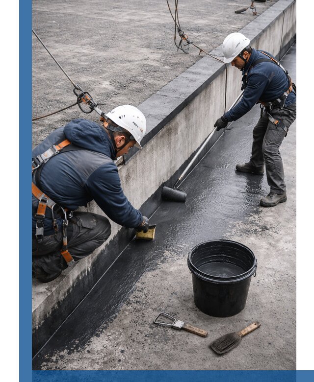 Гидроизоляция кровли жидкой резиной профессионально в Колпине