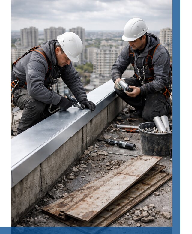 Замена парапетных крышек под ключ в Колпине от 1238 р. | ВЫСОТНИК-Клп