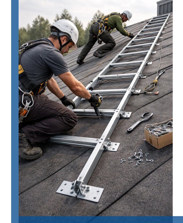 Профессиональный монтаж кровельной лестницы в Колпине под ключ