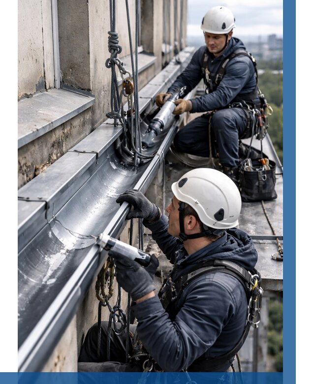 Ремонт водосточных желобов в Колпине от 6705 р. | ВЫСОТНИК-Клп