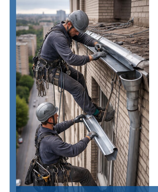 Ремонт водосточных желобов в Колпине, быстро и качественно