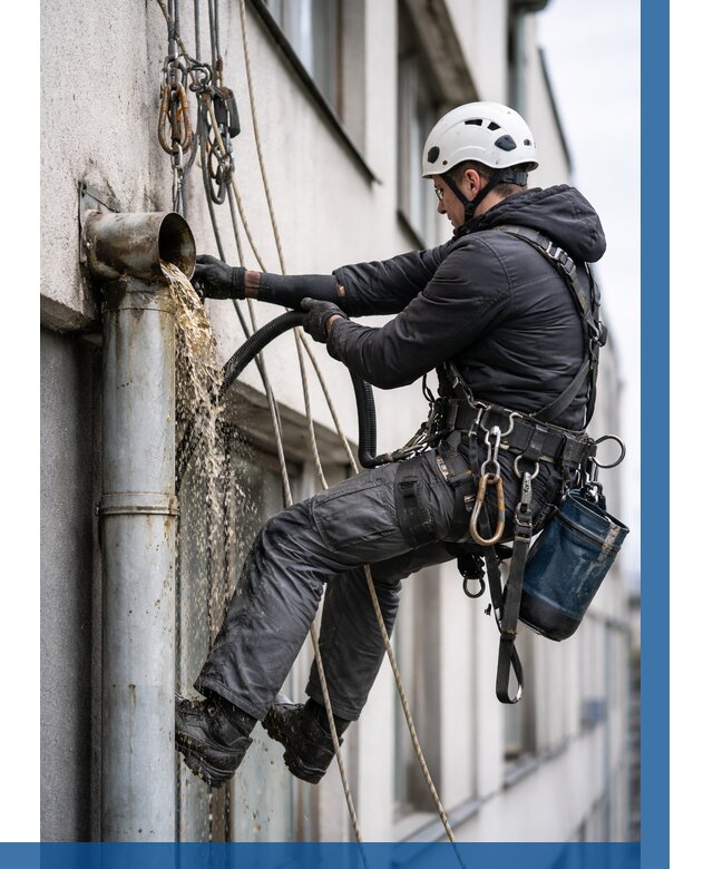 Прочистка водосточных труб в Колпине от 3610 р. | ВЫСОТНИК-Клп