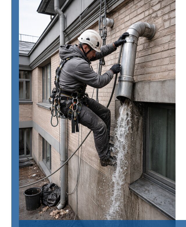 Профессиональная прочистка водосточных труб в Колпине с гарантией