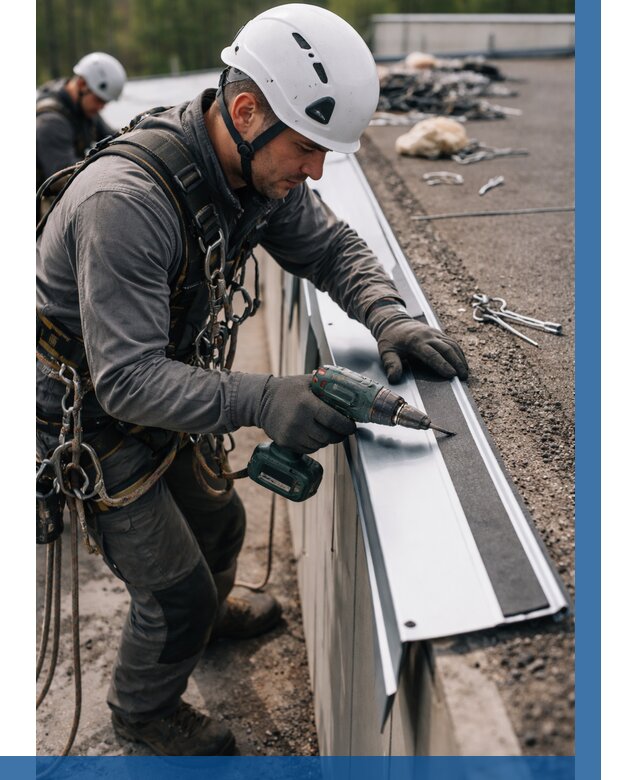 Монтаж капельника на кровле в Колпине от 309 р. | ВЫСОТНИК-Клп