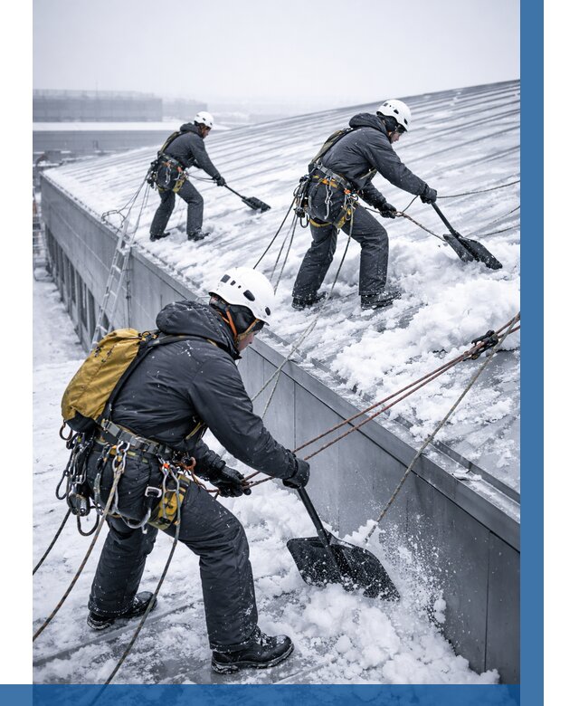 Очистка навесов от снега в Колпине от 4642 р. | ВЫСОТНИК-Клп