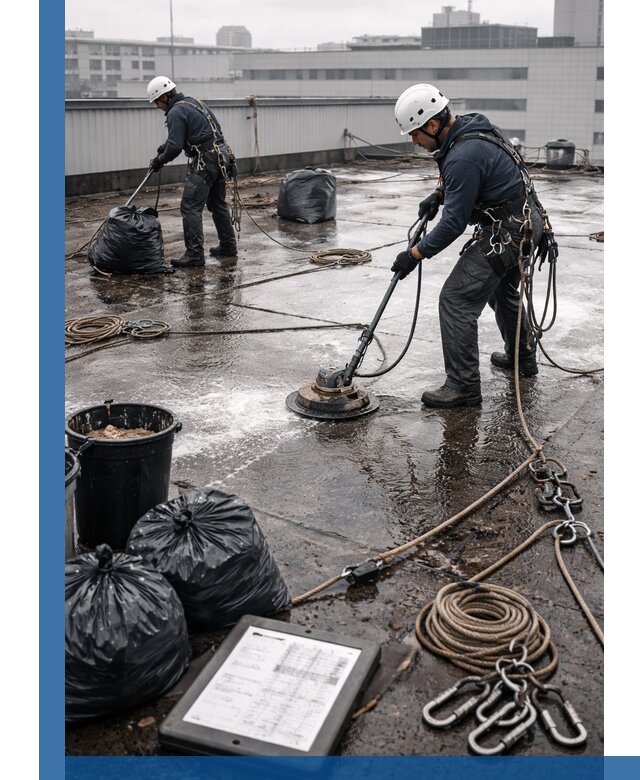 Плановая очистка кровли по графику в Колпине для безопасности