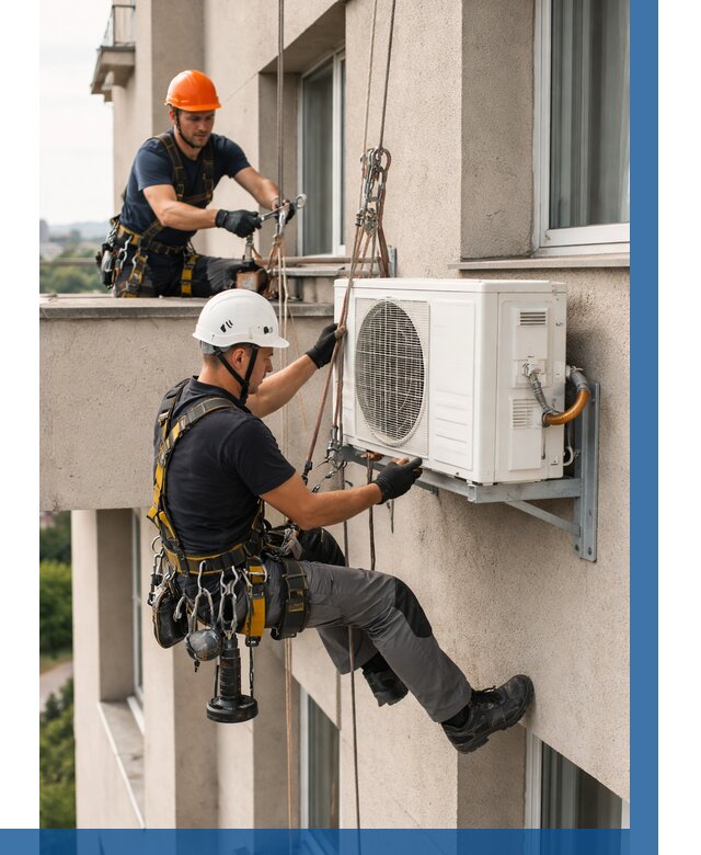 Монтаж внешнего блока кондиционера в Колпине от 6705 р. | ВЫСОТНИК-Клп