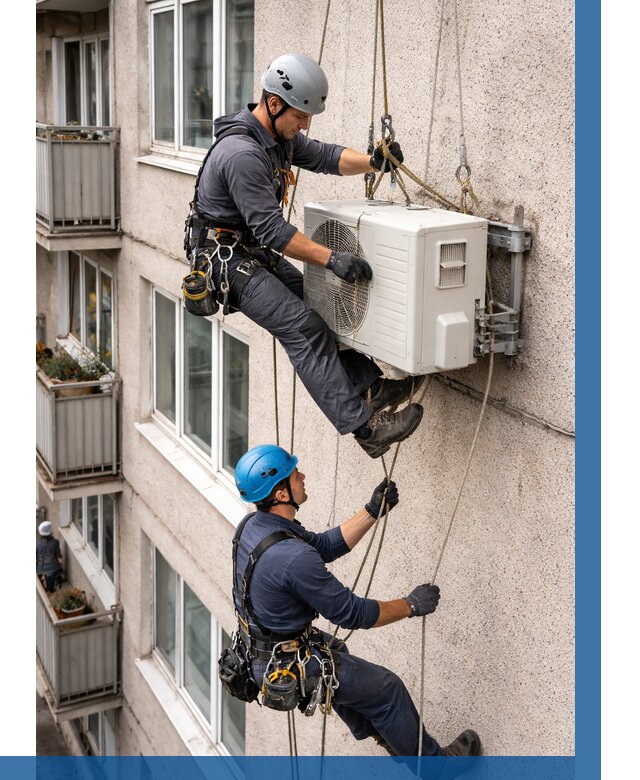 Перенос внешнего блока кондиционера в Колпине от 9284 р.| ВЫСОТНИК-Клп