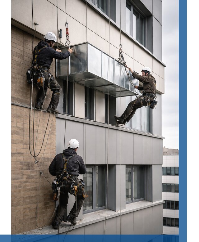 Монтаж воздуховодов на фасаде в Колпине от 1547 р. | ВЫСОТНИК-Клп