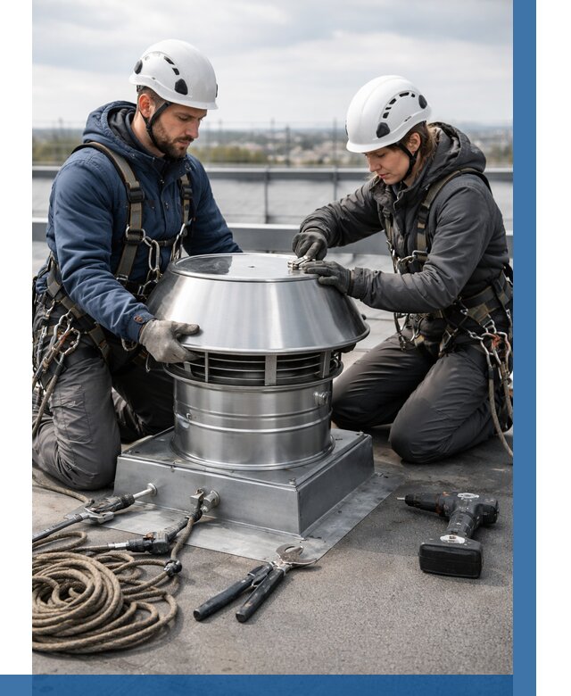 Установка дефлекторов на кровле в Колпине от 4642 р. | ВЫСОТНИК-Клп