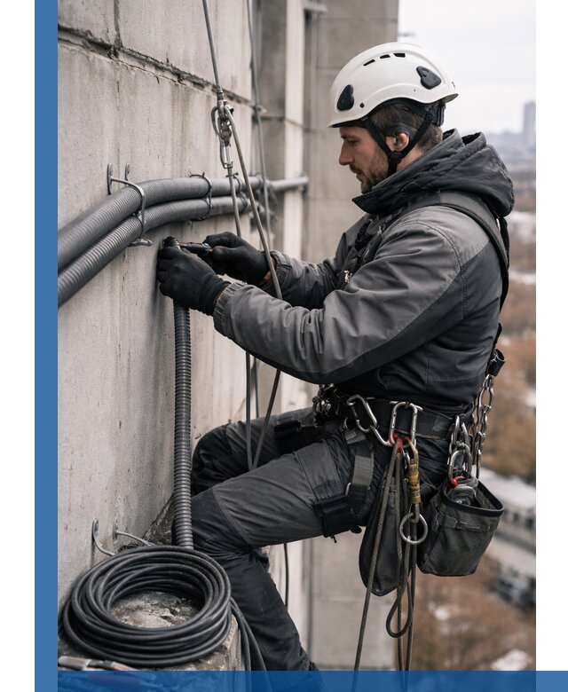 Профессиональный монтаж гофры для кабеля в Колпине с гарантией