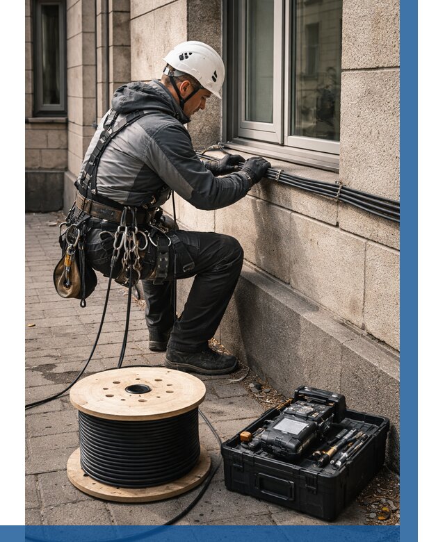 Прокладка оптоволоконного кабеля в Колпине от 825 р. | ВЫСОТНИК-Клп