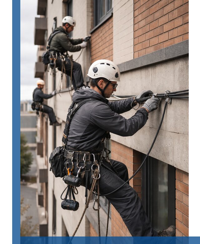 Крепление кабеля на фасаде монтаж и крепеж в Колпине