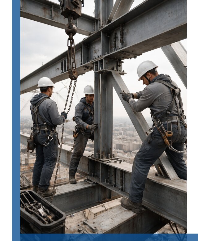 Профессиональный монтаж металлоконструкций на высоте в Колпине