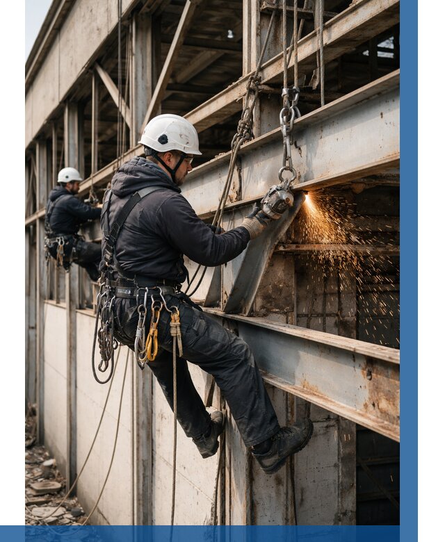 Демонтаж металлоконструкций на высоте в Колпине от 6705р. |ВЫСОТНИК-Клп