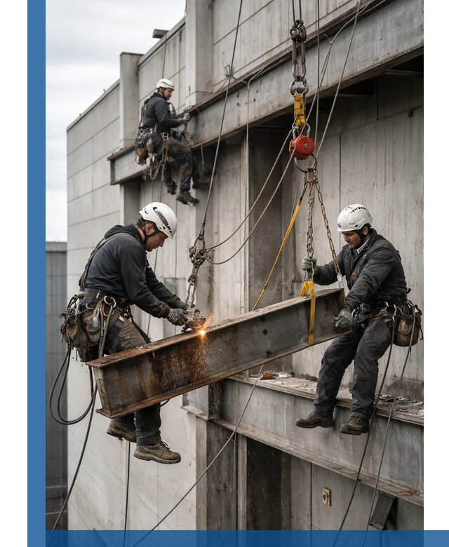 Демонтаж металлоконструкций на высоте в Колпине под ключ