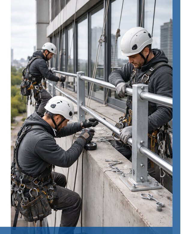 Монтаж ограждений на высоте в Колпине, от 1238 р. | ВЫСОТНИК-Клп