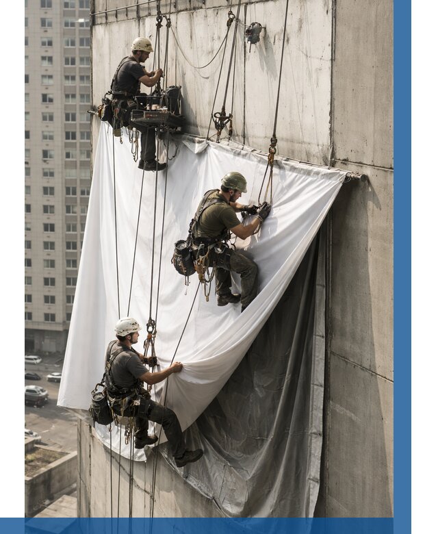 Замена баннерного полотна в Колпине от 6705 р. | ВЫСОТНИК-Клп—заказать