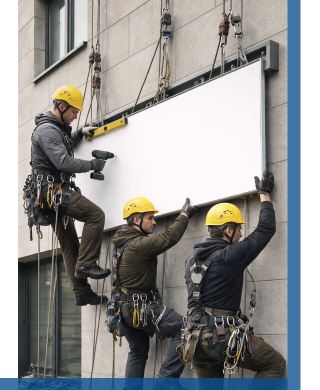 Монтаж рекламной вывески в Колпине от 8252 р. | ВЫСОТНИК-Клп