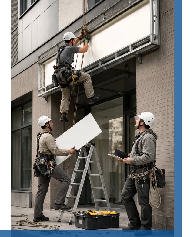 Монтаж светового короба в Колпине от 6705 р. | ВЫСОТНИК-Клп