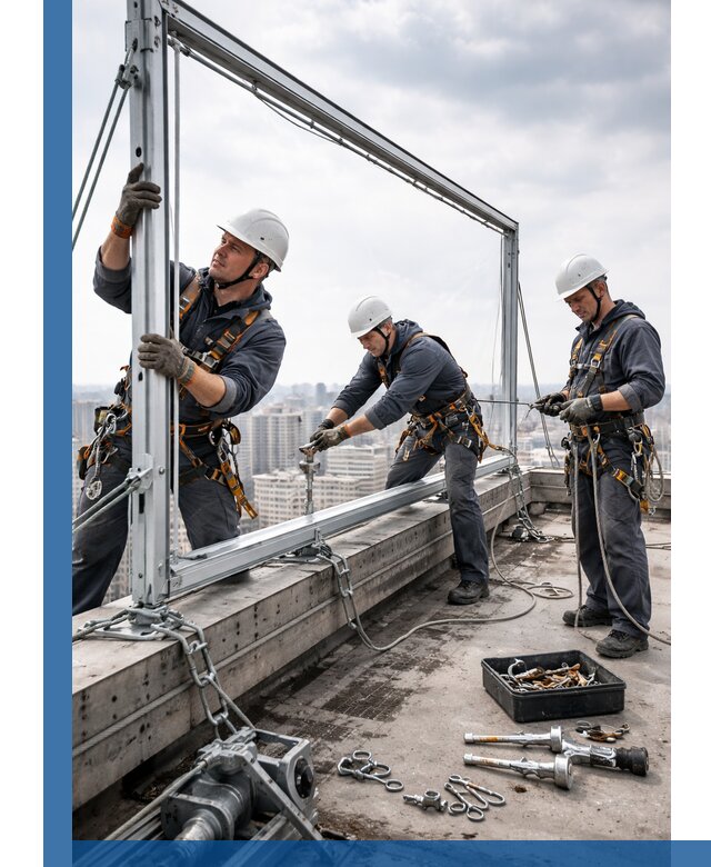 Монтаж крышных рекламных конструкций под ключ в Колпине