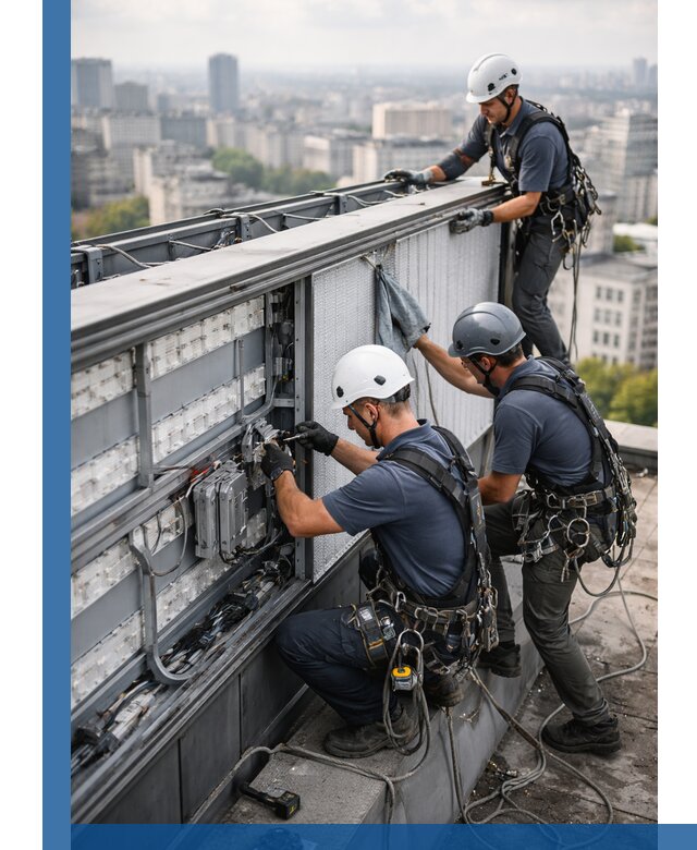 Профессиональное обслуживание крышной рекламы в Колпине под ключ