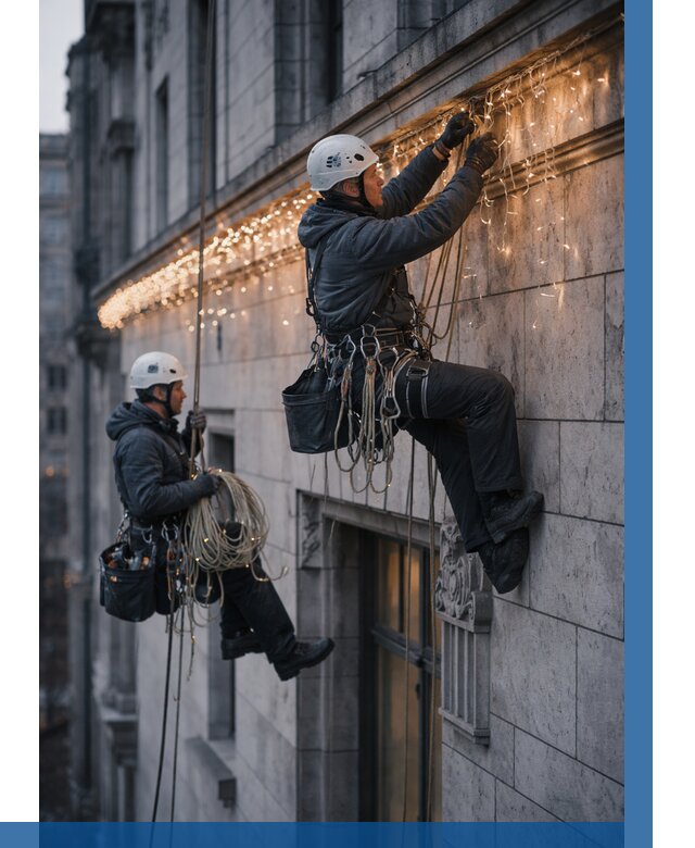 Монтаж новогодней иллюминации в Колпине от 8768 р. | ВЫСОТНИК-Клп